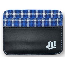 Card holder - Blue gingham